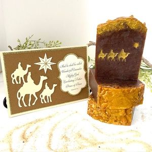 Three Wise Men soaps with cards - NEW ITEM ( 5 soaps )